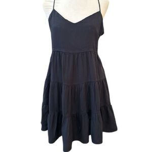 Beyond Words  Black Tiered Mini Dress